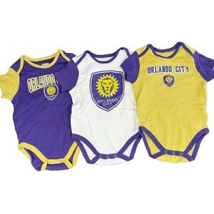 Orlando City MLS Soccer Infant Baby Bodysuit Size 12 Months Romper Cotton NWOT